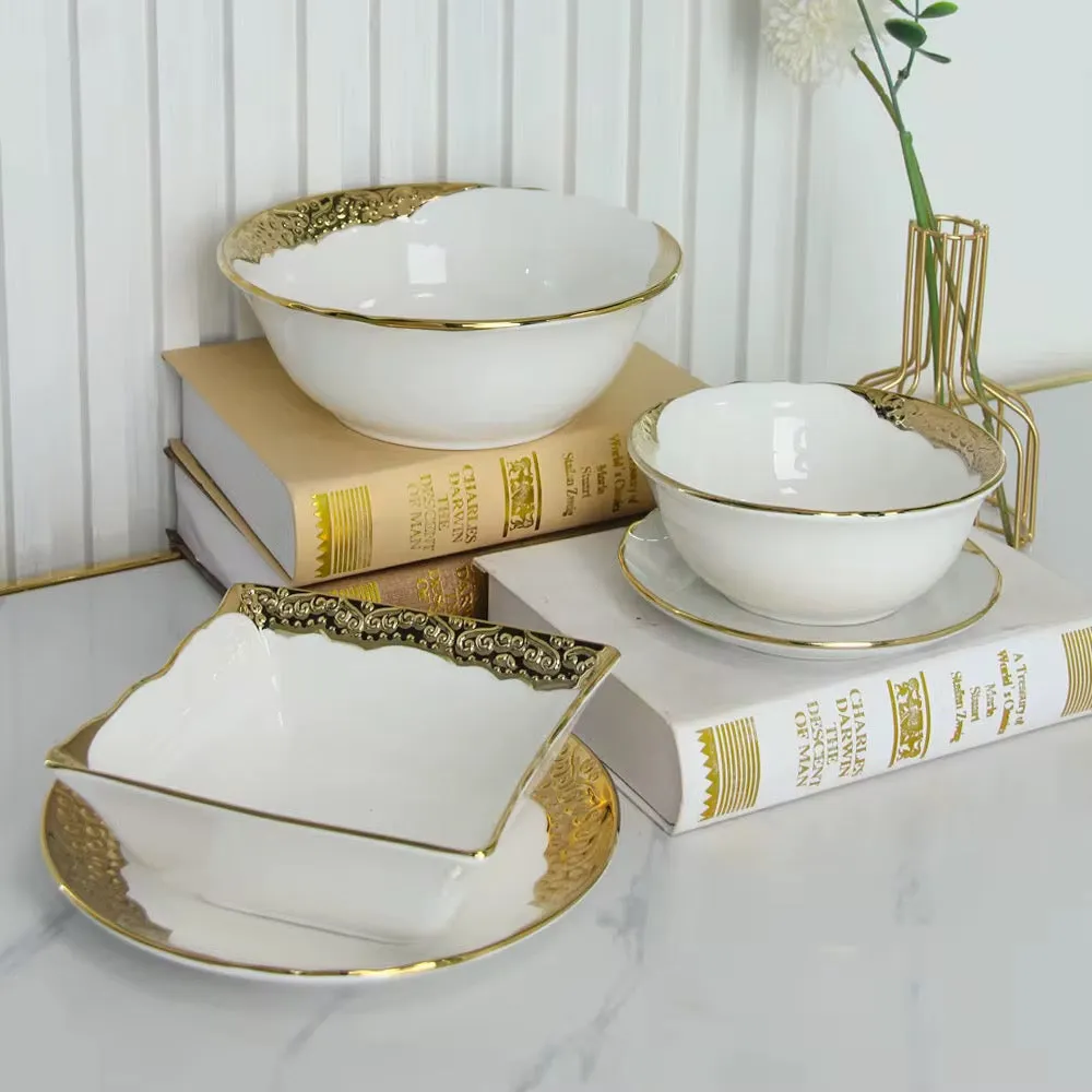 طبق طعام غربي طقم أواني طعام فاخرة - Home Western Dinner Plate Luxury Dinnerware