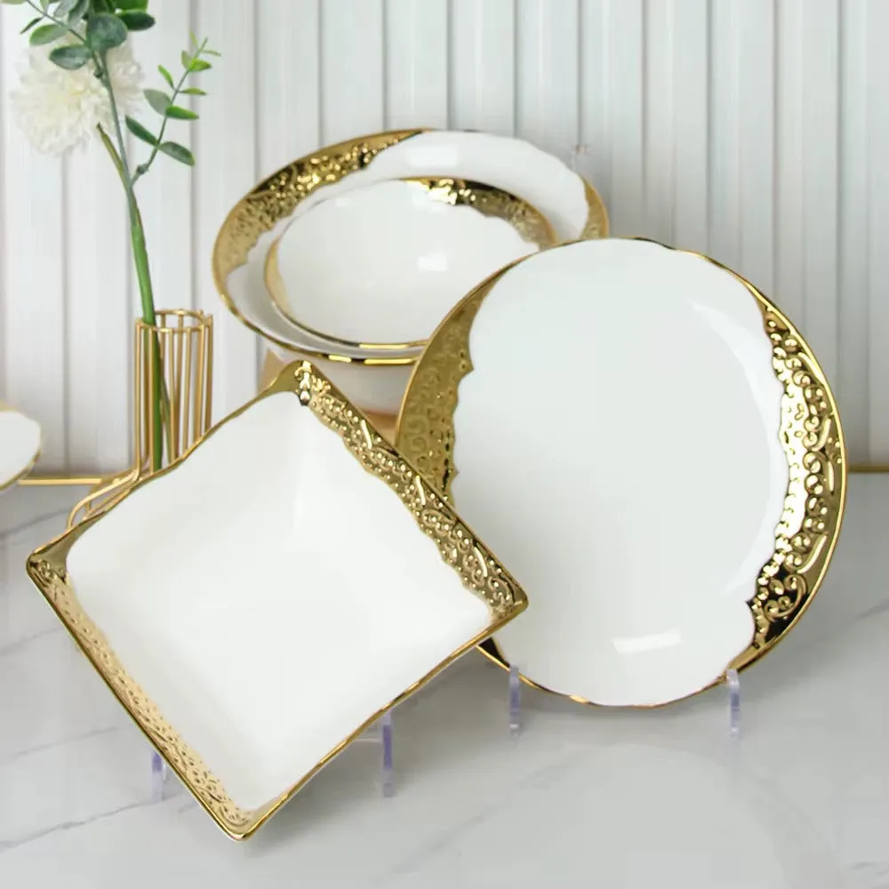 طبق طعام غربي طقم أواني طعام فاخرة - Home Western Dinner Plate Luxury Dinnerware