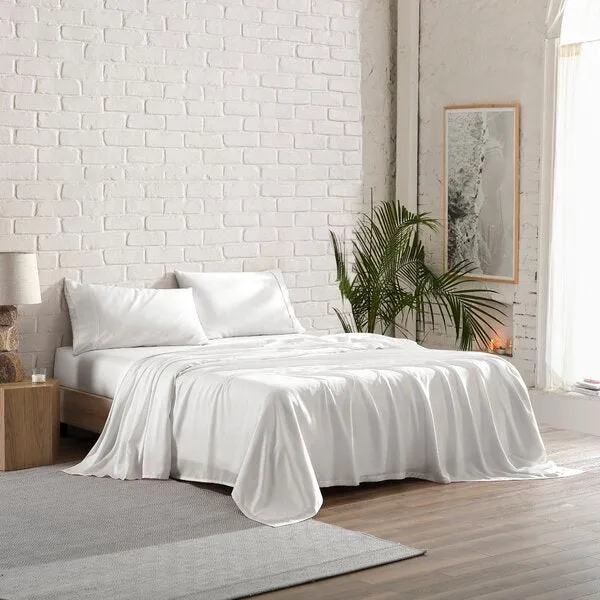100% Eucalyptus Lyocell Bedsheet Set I White I King
