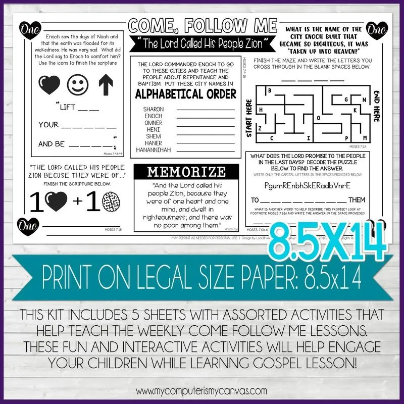 2022 CFM Placemat Activity Sheets "PRE-ORDER" BUNDLE {JAN-DEC} PRINTABLE