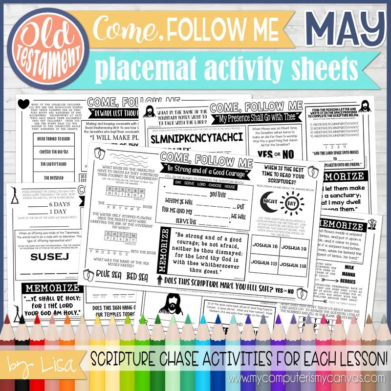 2022 CFM Placemat Activity Sheets "PRE-ORDER" BUNDLE {JAN-DEC} PRINTABLE