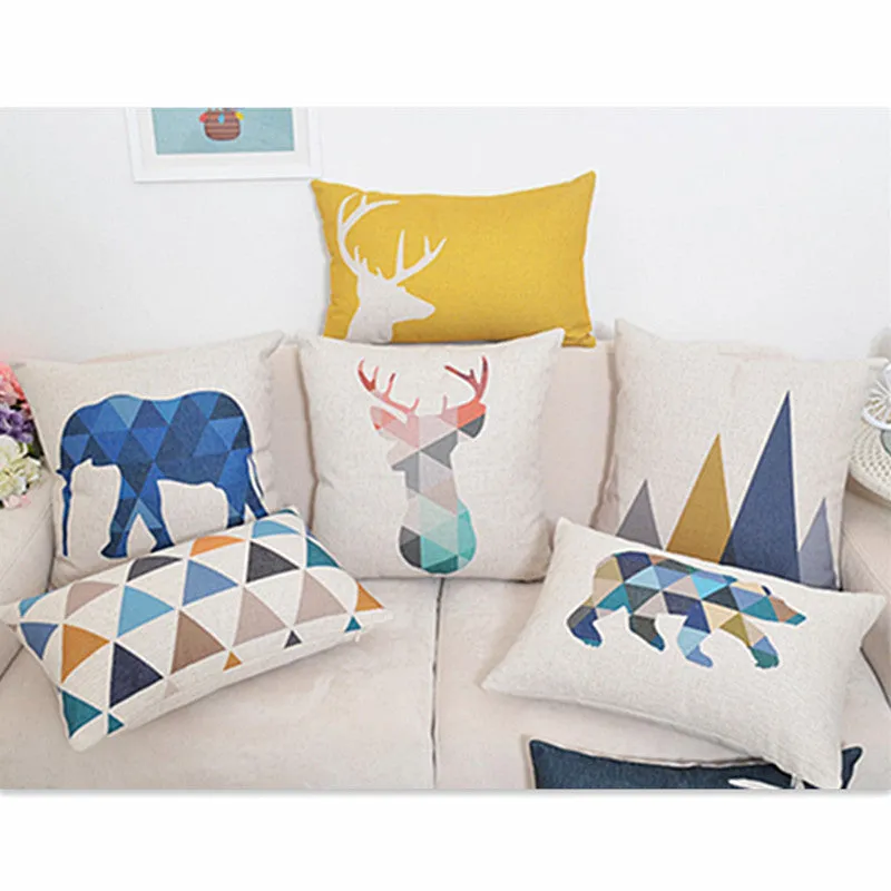 Animals printing Home Decorative Pillow Covers Room Decors Car Throw Cushion Covers bedding Set