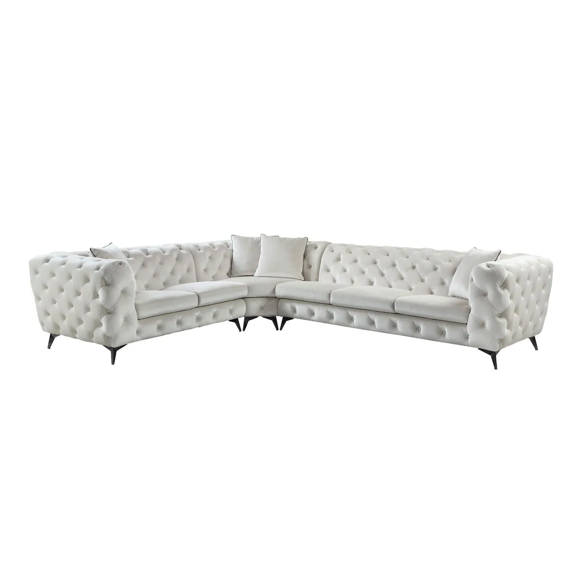 Atronia - Sectional Sofa With 4 Pillows - Beige by Couch.com