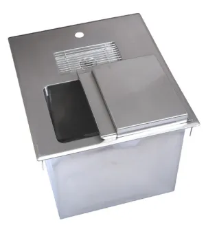BK Resources BK-DIWSBL-2118X  18"W x21"D x 13"H Drop-In Ice Bin with Water Station