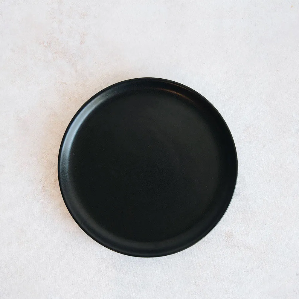 Black Ceramic Salad Plate