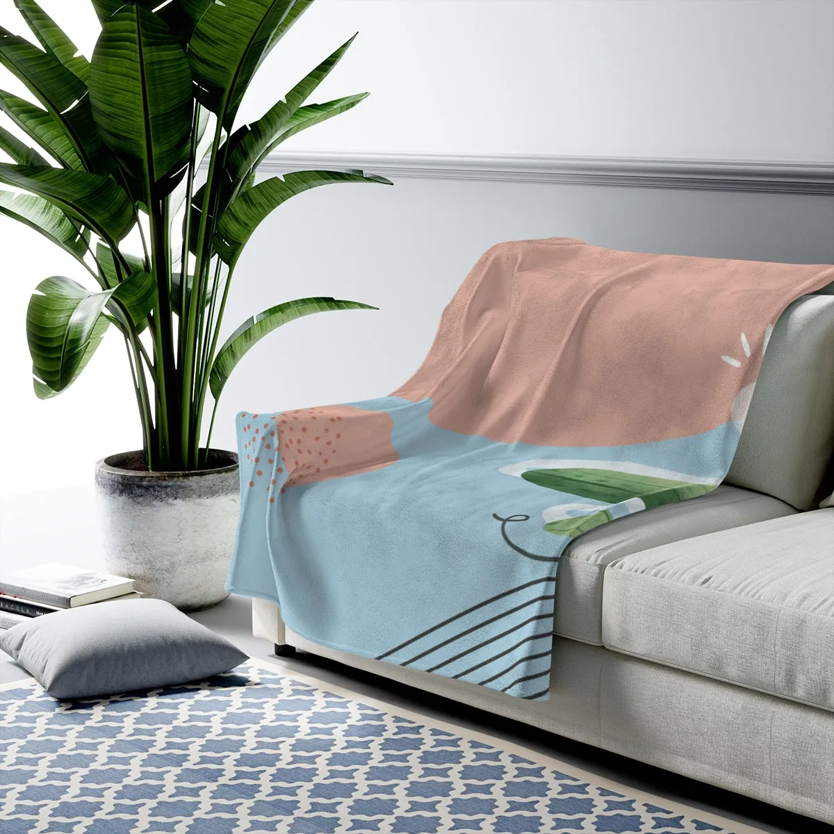 Cactus Abstract Blanket Plush Throw
