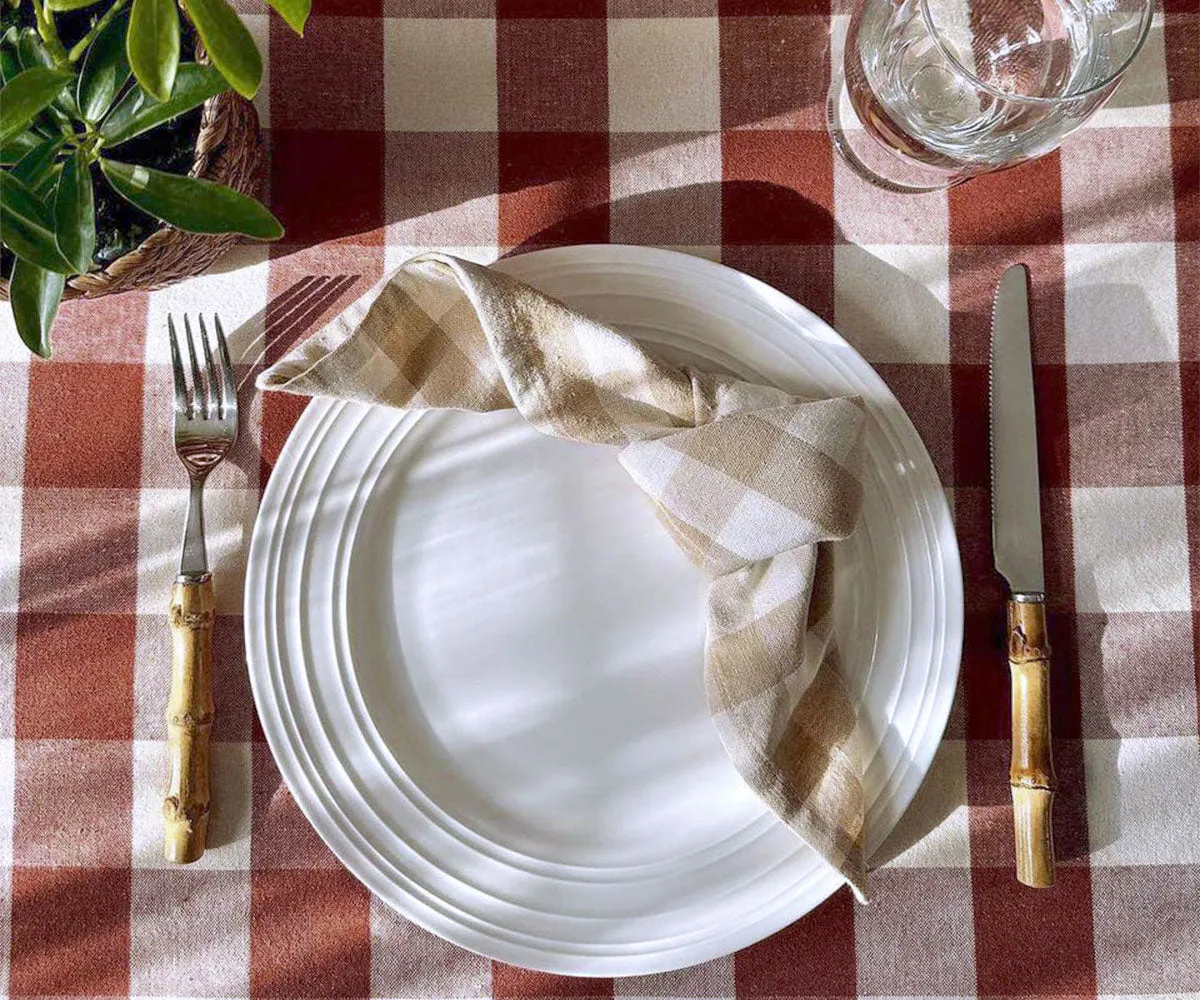 Cloth Napkins - 100% Cotton Napkins - Buffalo Plaid Napkins