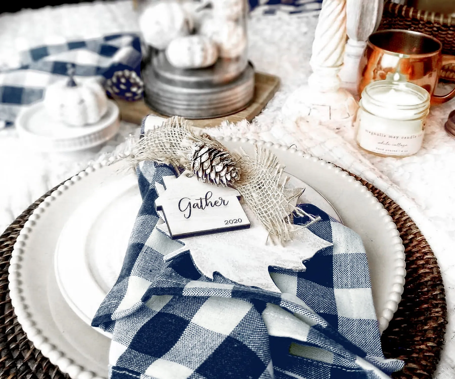 Cloth Napkins - 100% Cotton Napkins - Buffalo Plaid Napkins