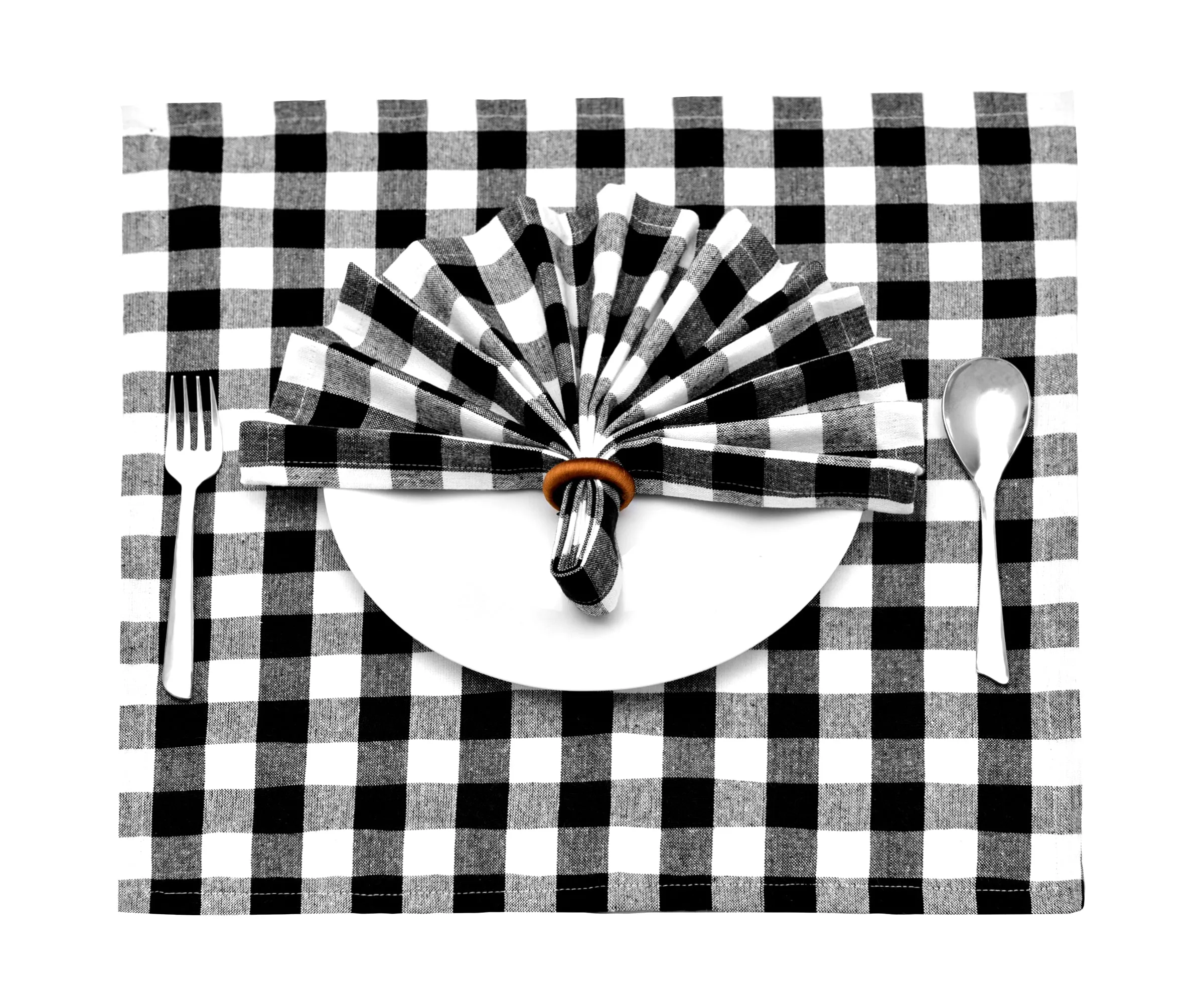 Cloth Napkins - 100% Cotton Napkins - Buffalo Plaid Napkins