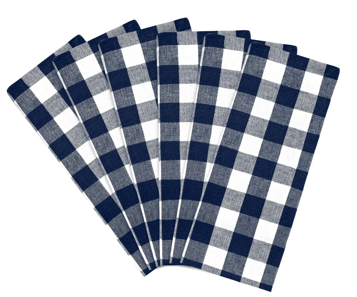 Cloth Napkins - 100% Cotton Napkins - Buffalo Plaid Napkins
