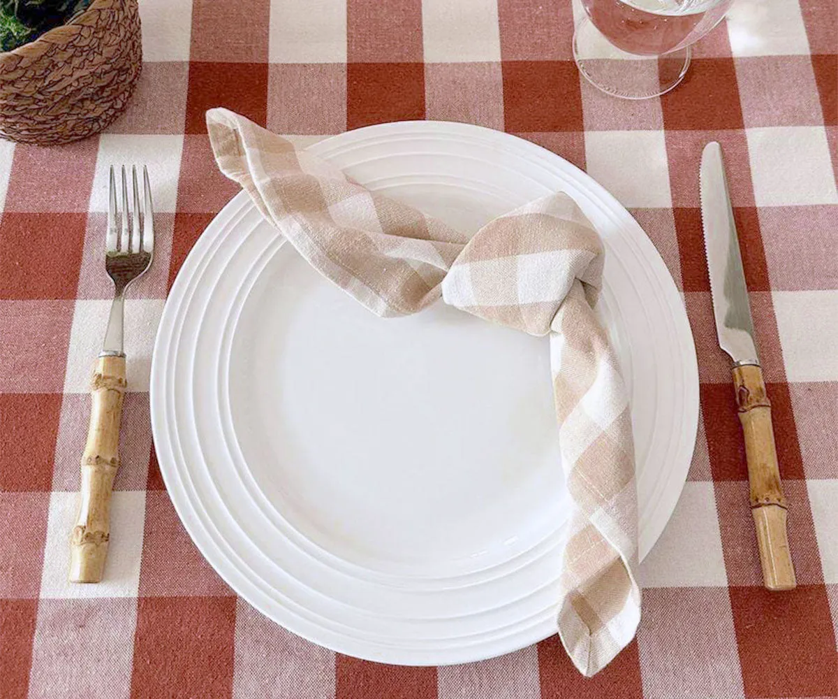 Cloth Napkins - 100% Cotton Napkins - Buffalo Plaid Napkins