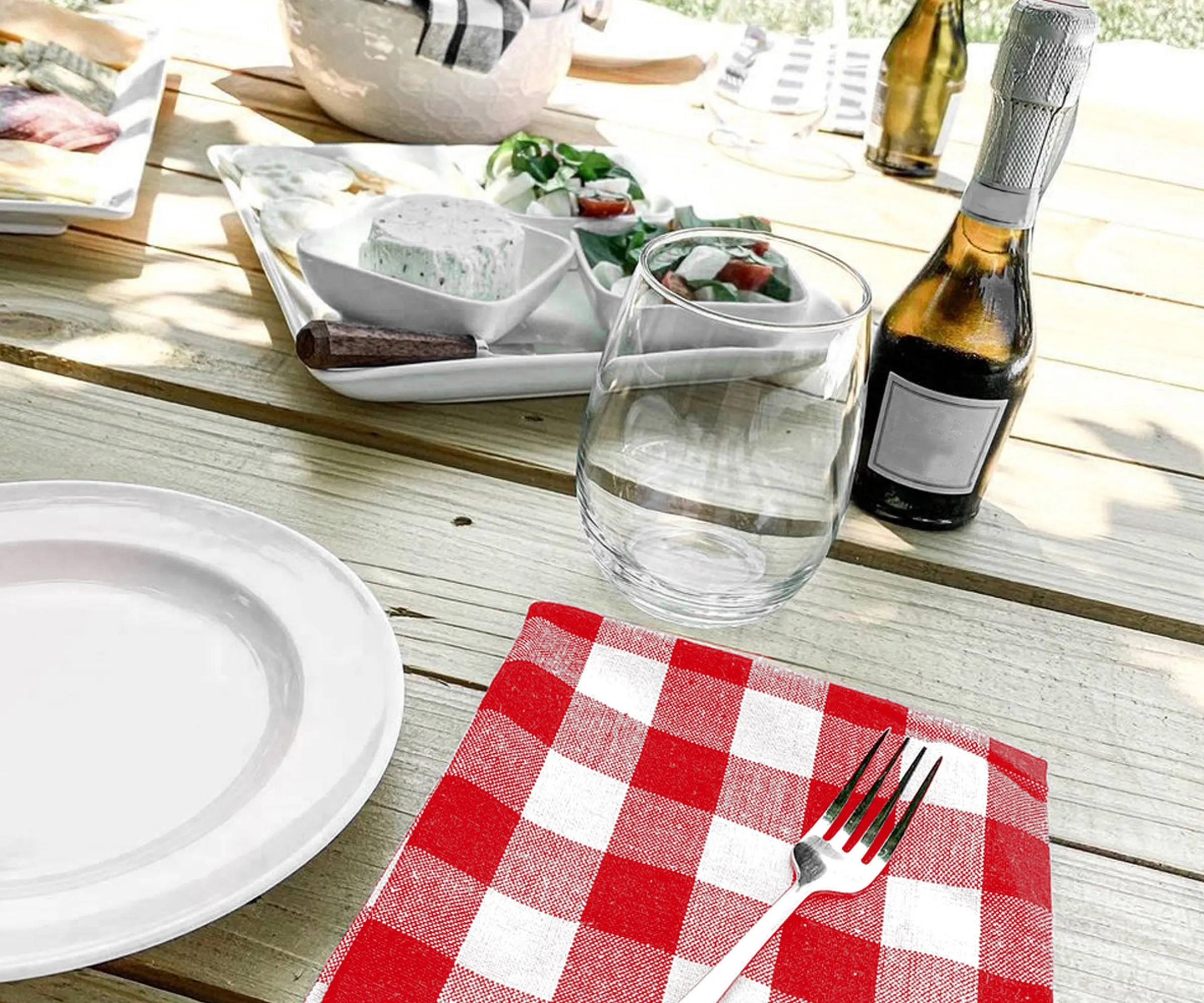 Cloth Napkins - 100% Cotton Napkins - Buffalo Plaid Napkins