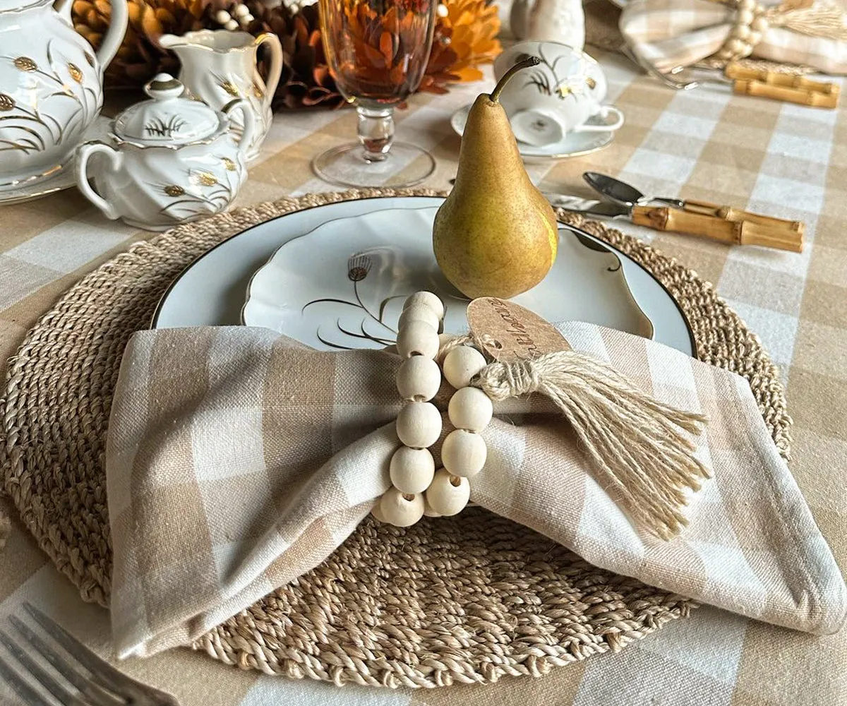 Cloth Napkins - 100% Cotton Napkins - Buffalo Plaid Napkins