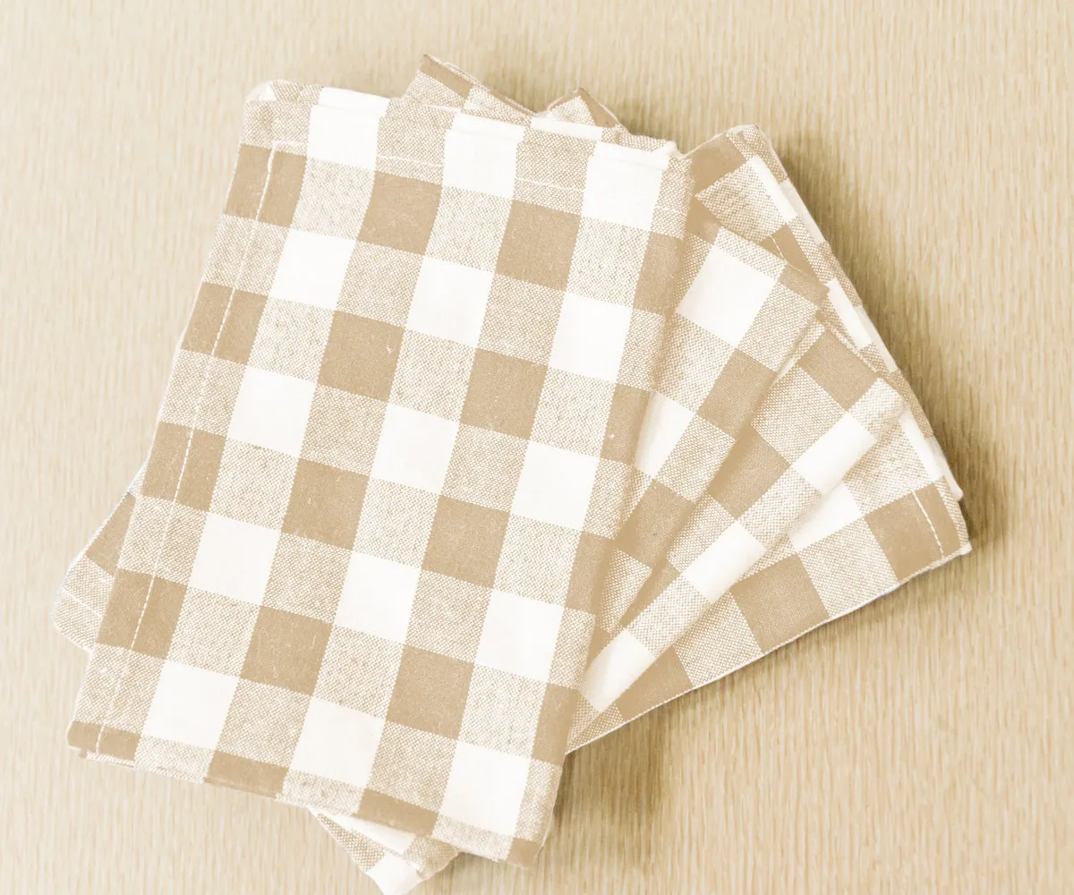 Cloth Napkins - 100% Cotton Napkins - Buffalo Plaid Napkins