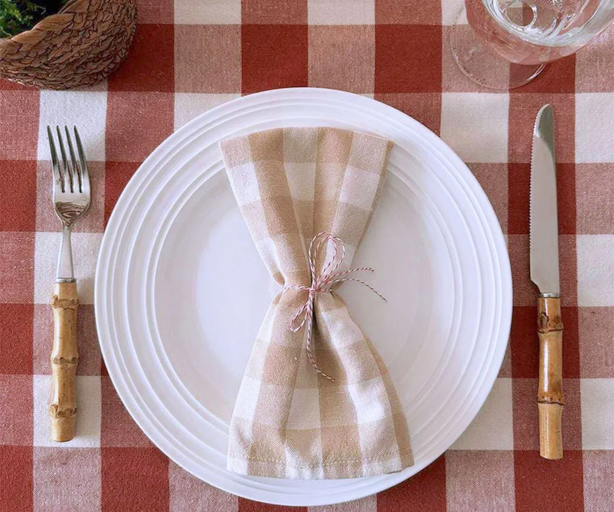 Cloth Napkins - 100% Cotton Napkins - Buffalo Plaid Napkins