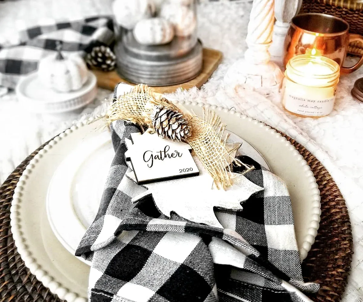 Cloth Napkins - 100% Cotton Napkins - Buffalo Plaid Napkins