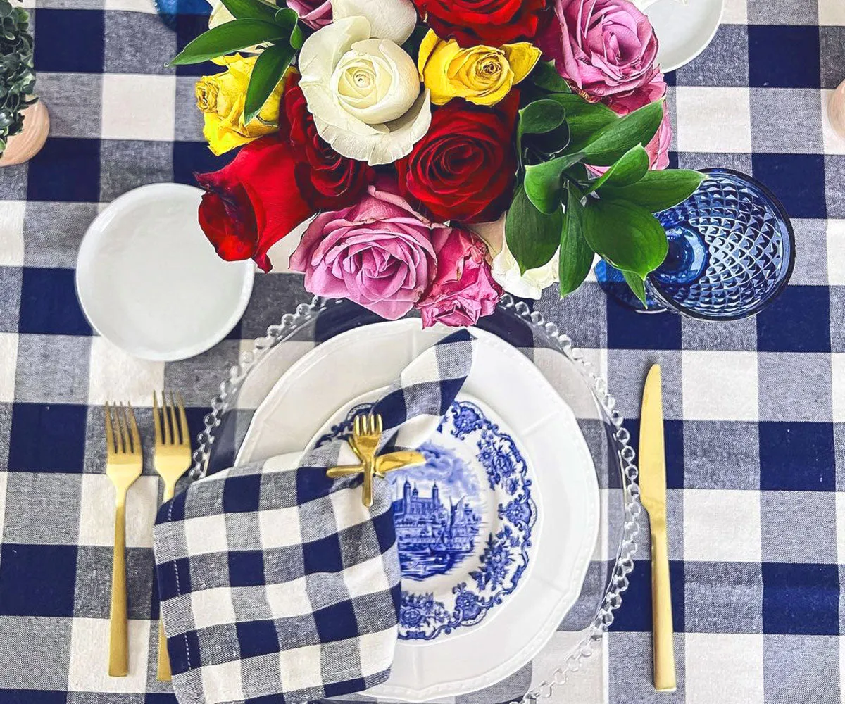 Cloth Napkins - 100% Cotton Napkins - Buffalo Plaid Napkins