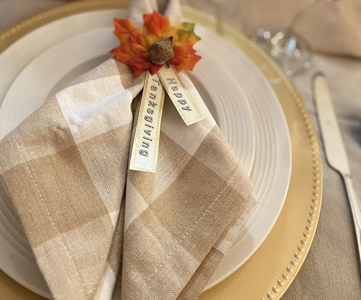 Cloth Napkins - 100% Cotton Napkins - Buffalo Plaid Napkins
