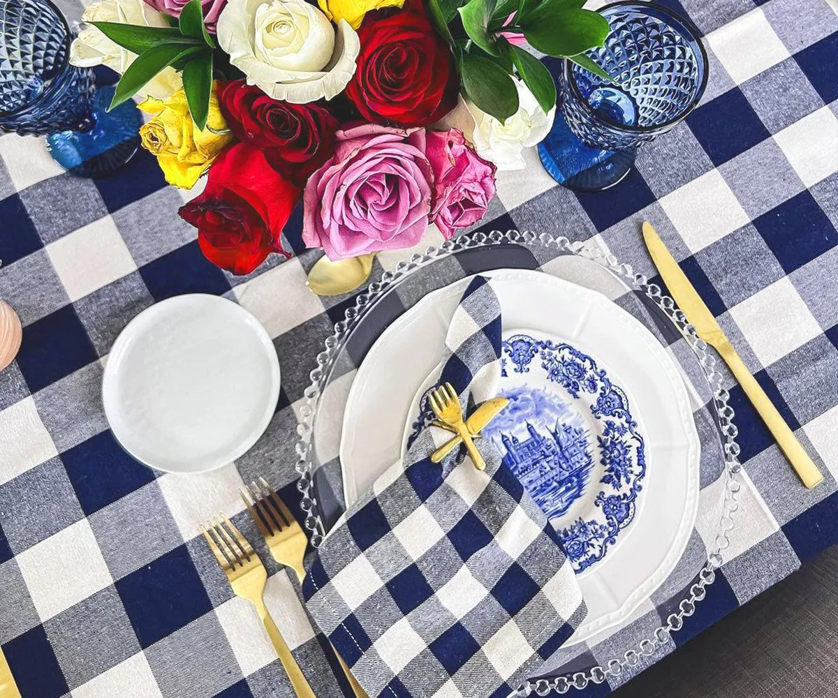 Cloth Napkins - 100% Cotton Napkins - Buffalo Plaid Napkins