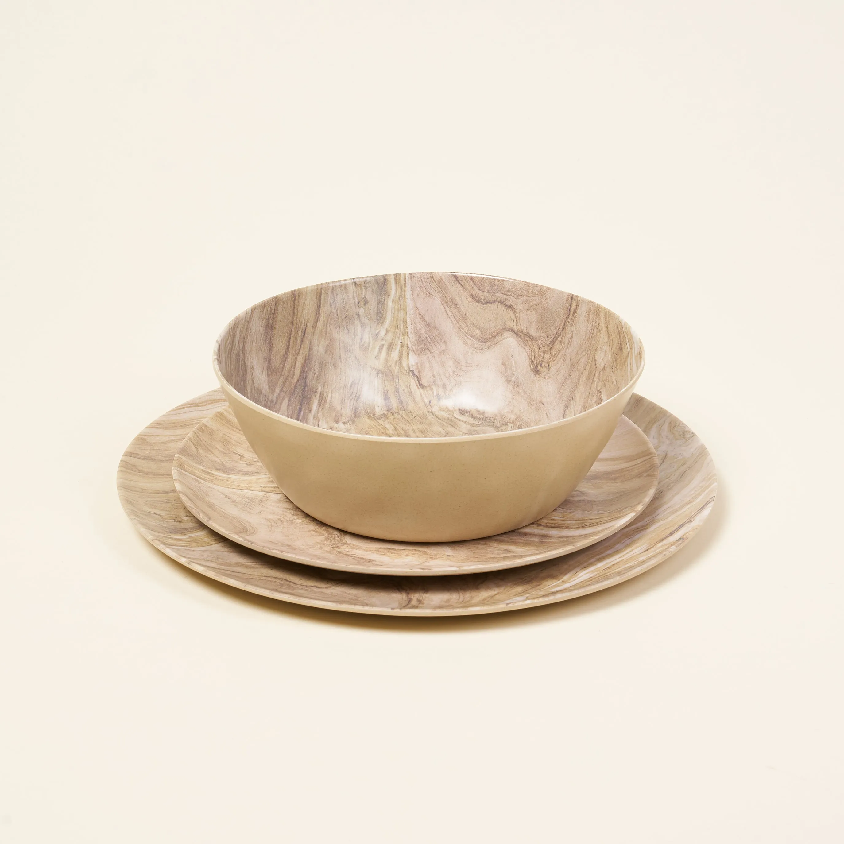 Desert Wood Melamine Dinnerware