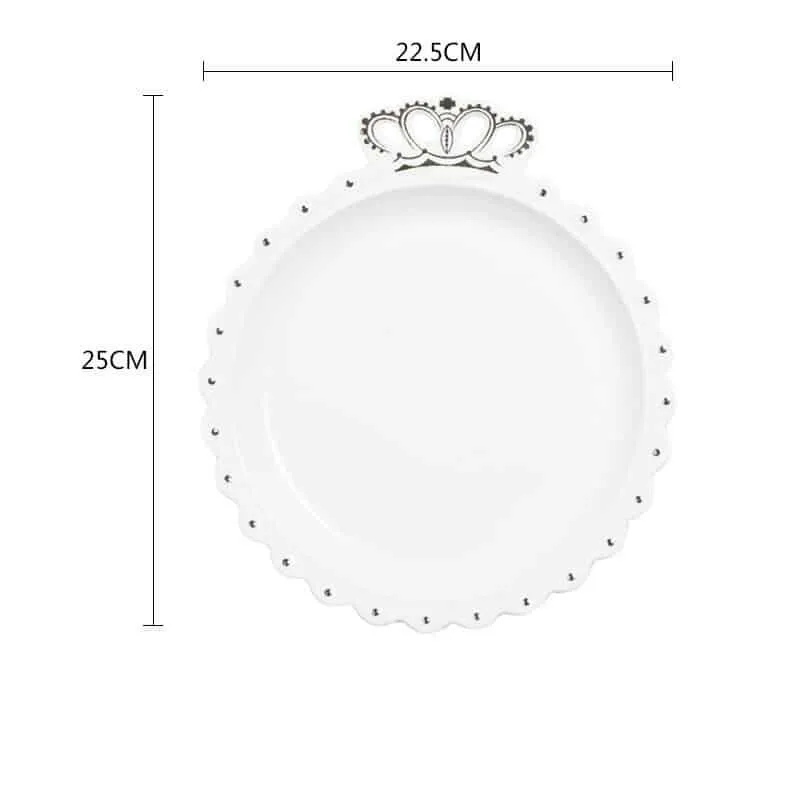 Diamond Ring Shaped Porcelain Dinnerware Set
