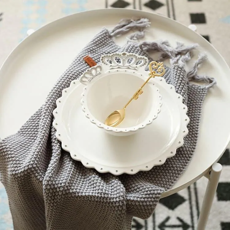 Diamond Ring Shaped Porcelain Dinnerware Set