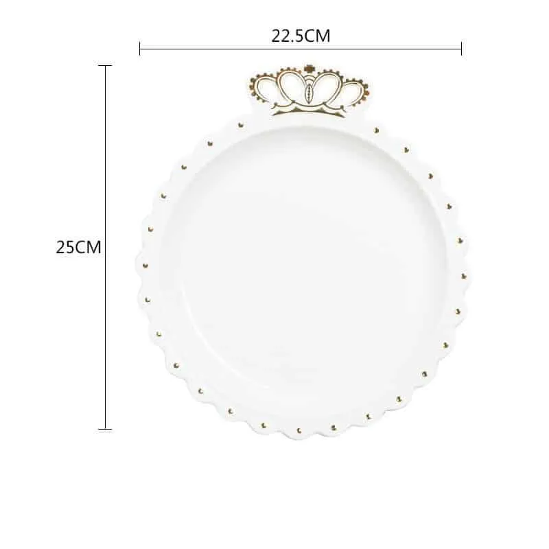 Diamond Ring Shaped Porcelain Dinnerware Set