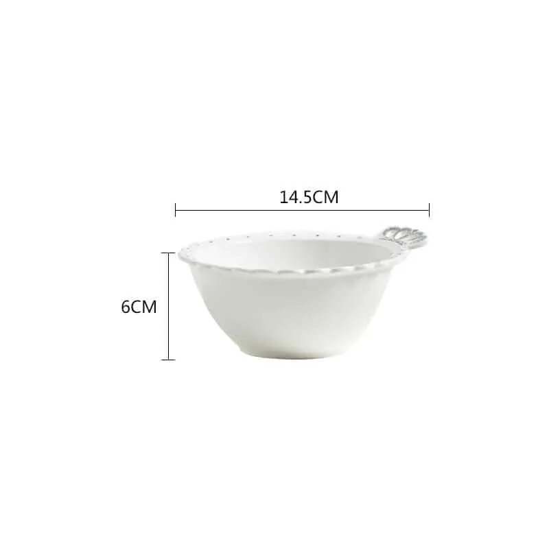 Diamond Ring Shaped Porcelain Dinnerware Set