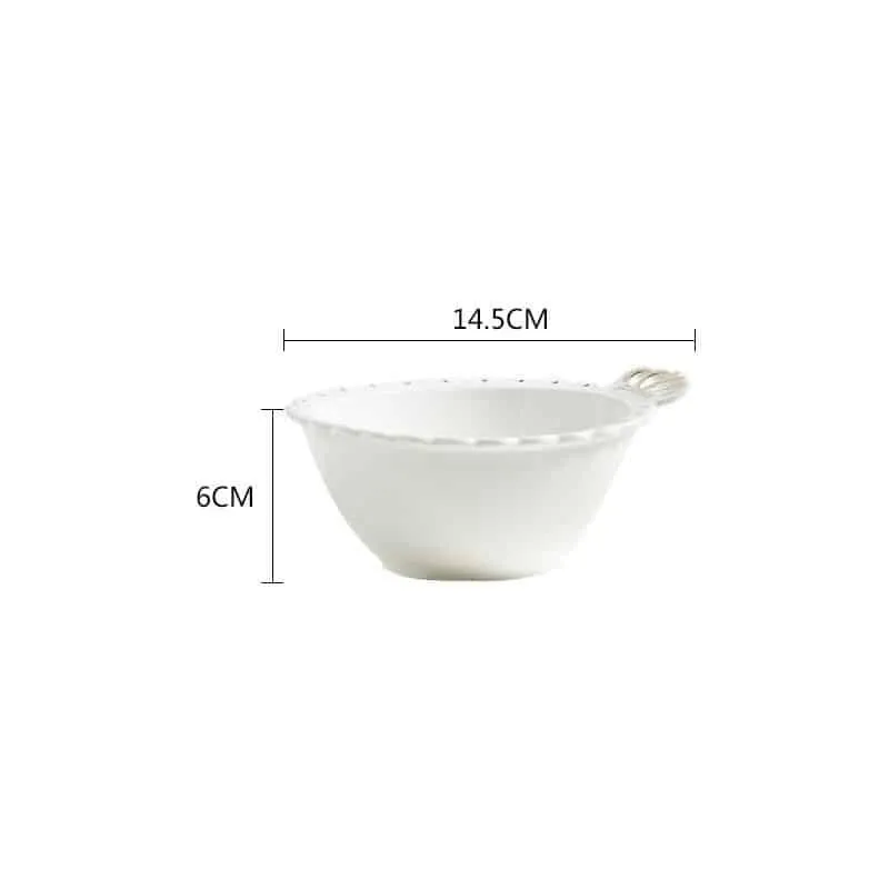 Diamond Ring Shaped Porcelain Dinnerware Set