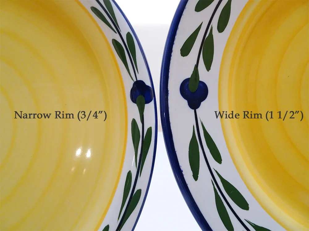 Dinnerware Set - 4 piece - White & Yellow & Blue & Green | Bella Flora