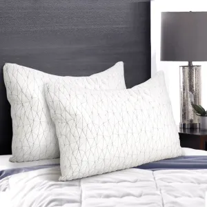 Gel Memory Foam Pillows Twin Pack - Hypoallergenic - Giselle Bedding