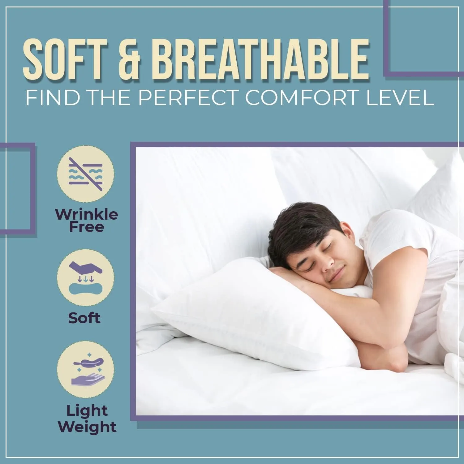 Hollowfibre Non-Allergenic Pillows Value Range – Pair Pack