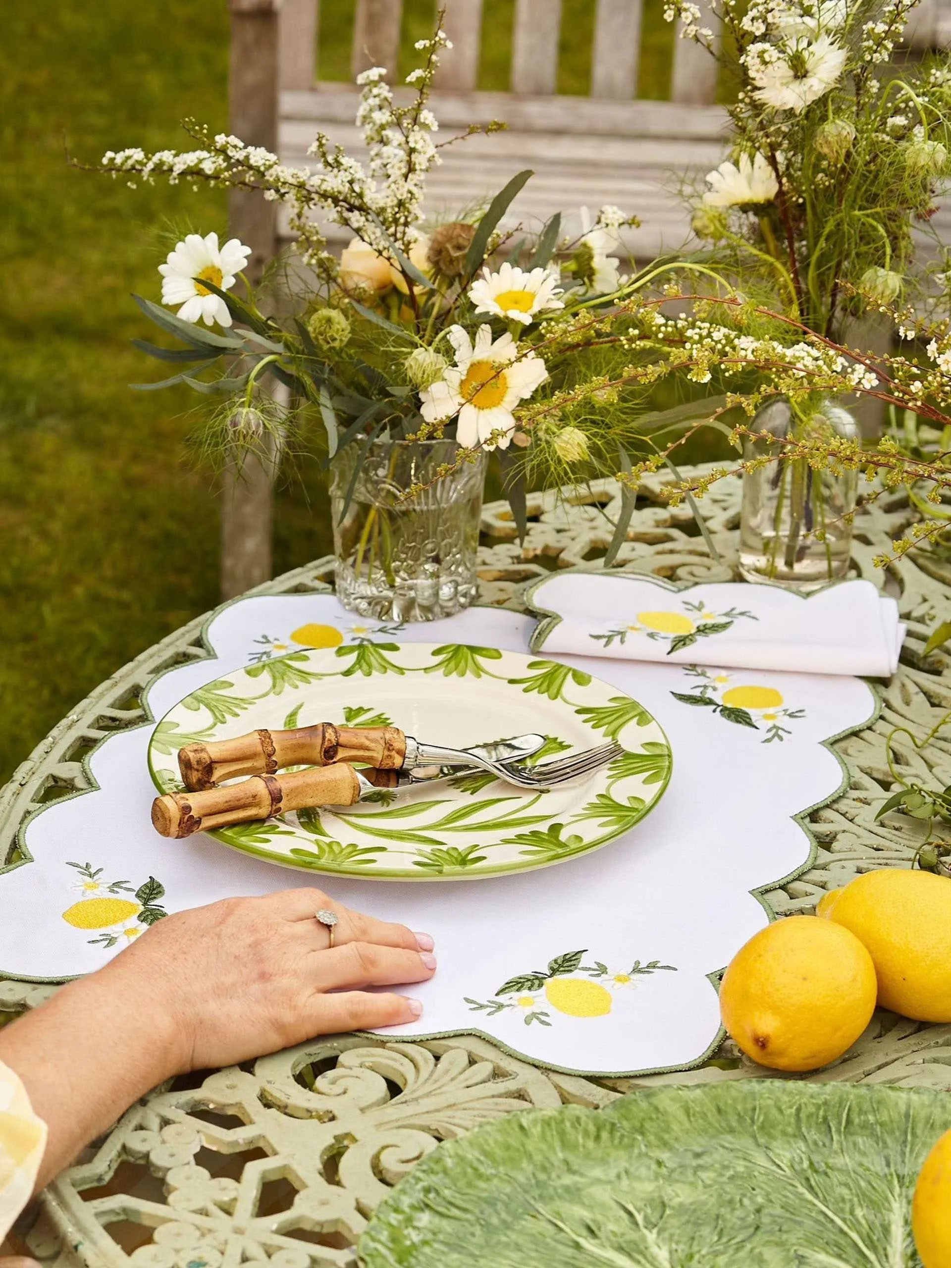 Ischia embroidered placemat set of 4