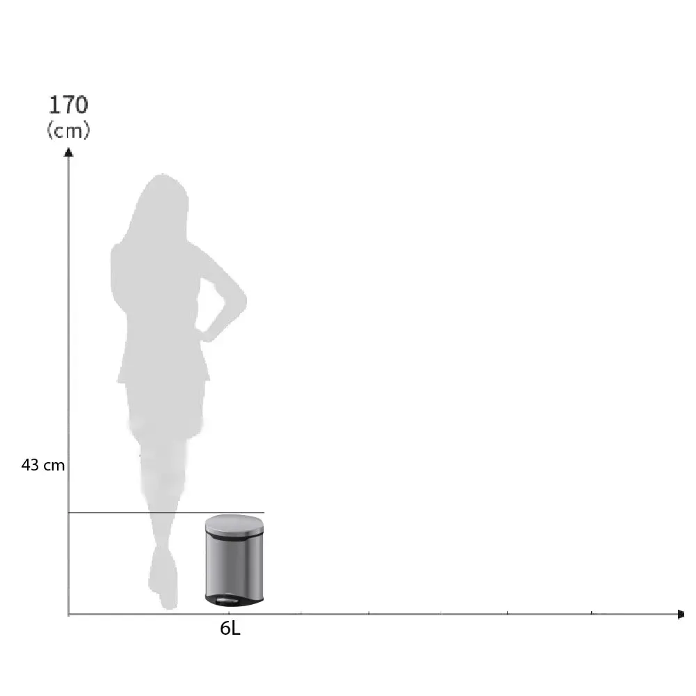 JAVA Dustbin | BELLE | JH8868 | 6L | Step Bin | Soft Closing | Trash Bin | Dustbin for Kitchen