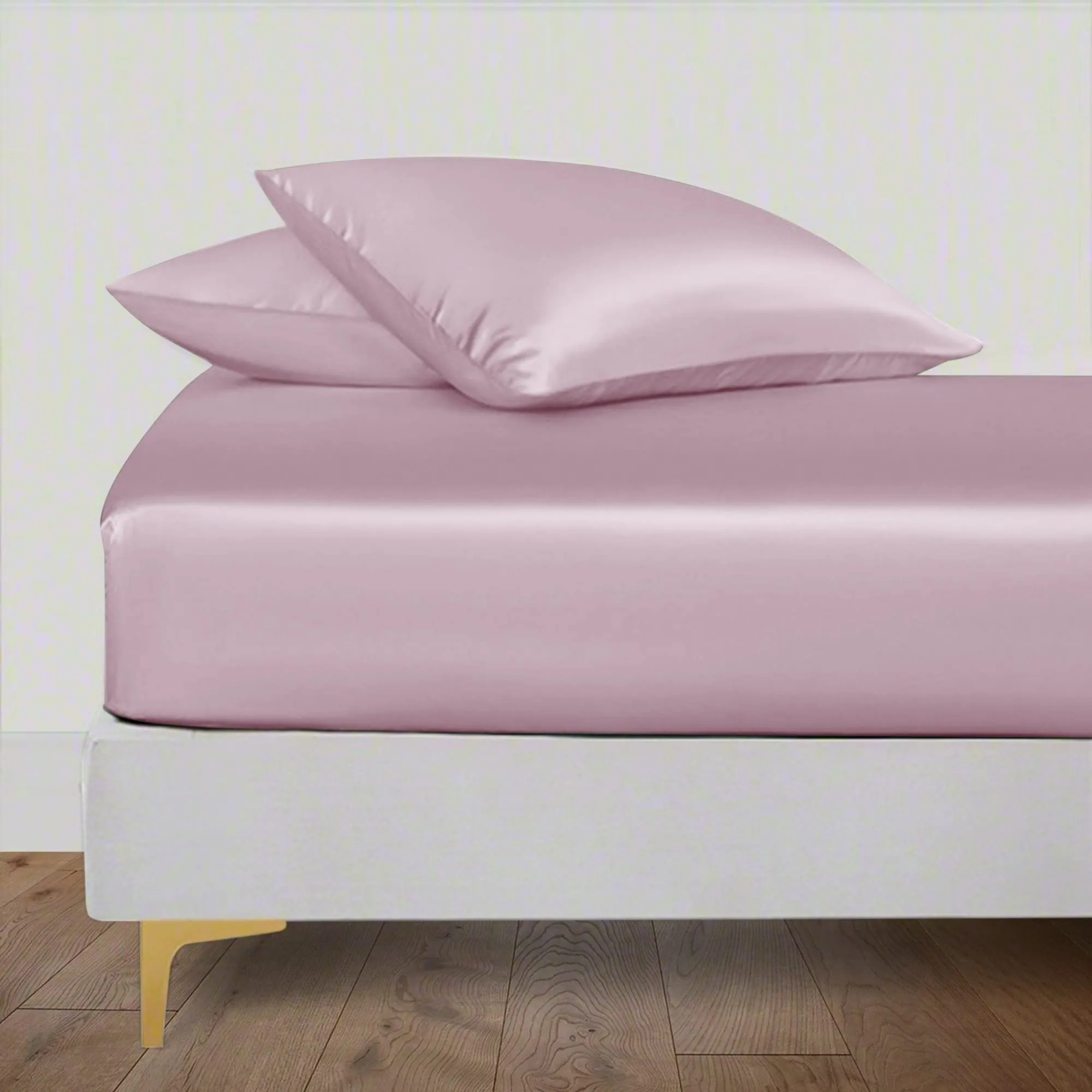 Linenwalas Single Bedsheet with Pillow Cover | 400TC Thread Count Softest Long Staple 100% Cotton Silky Soft Bedsheet for Single Bed - Single (60”x90”) - Lilac