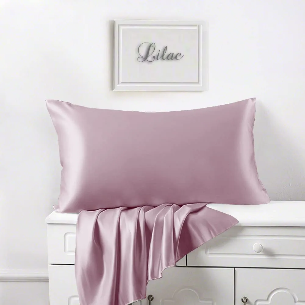 Linenwalas Single Bedsheet with Pillow Cover | 400TC Thread Count Softest Long Staple 100% Cotton Silky Soft Bedsheet for Single Bed - Single (60”x90”) - Lilac