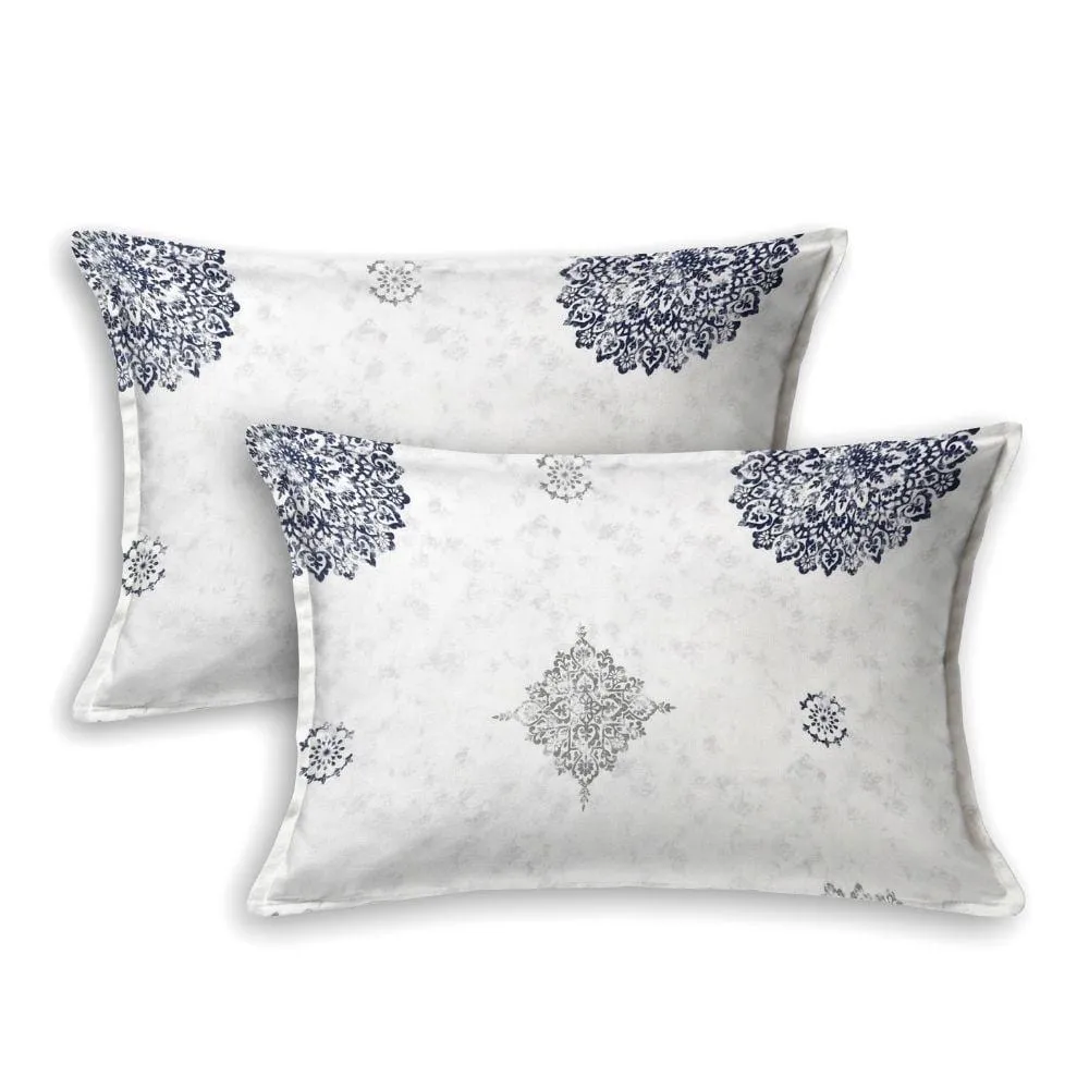 Luxurious Satin Print, 100% King Size Bedsheet, 300 TC, Monochrome