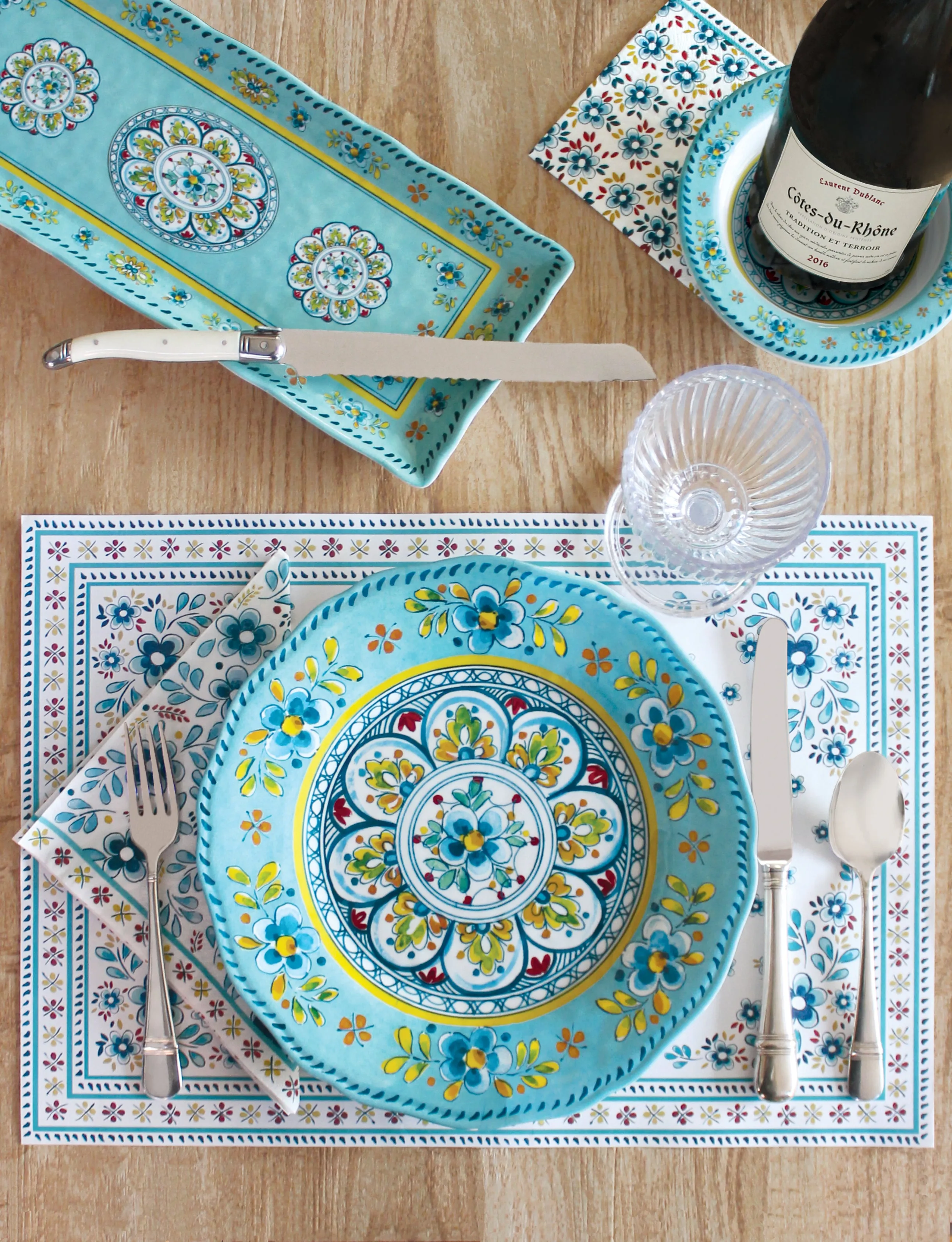 Madrid Turquoise Charger Placemats, Place Cards, Napkins & Coasters