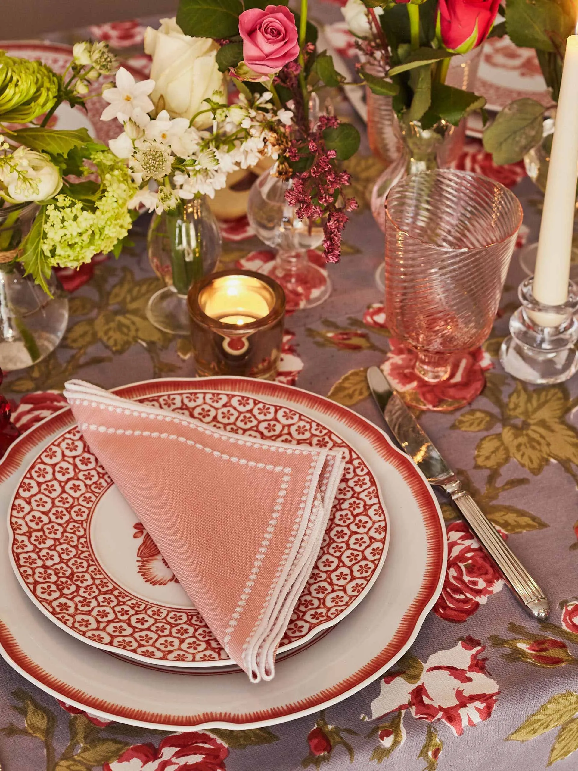 Margaux pink napkins (set of 4)