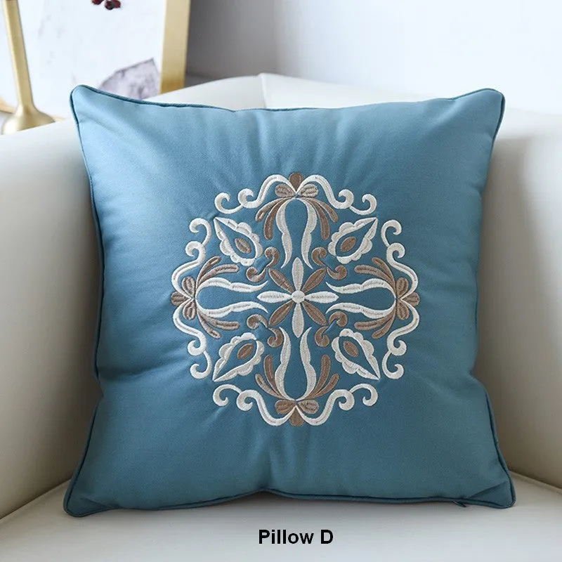 Modern Sofa Pillows, Flower Pattern Decorative Throw Pillows, Contemporary Throw Pillows, Large Decorative Pillows for Living Room