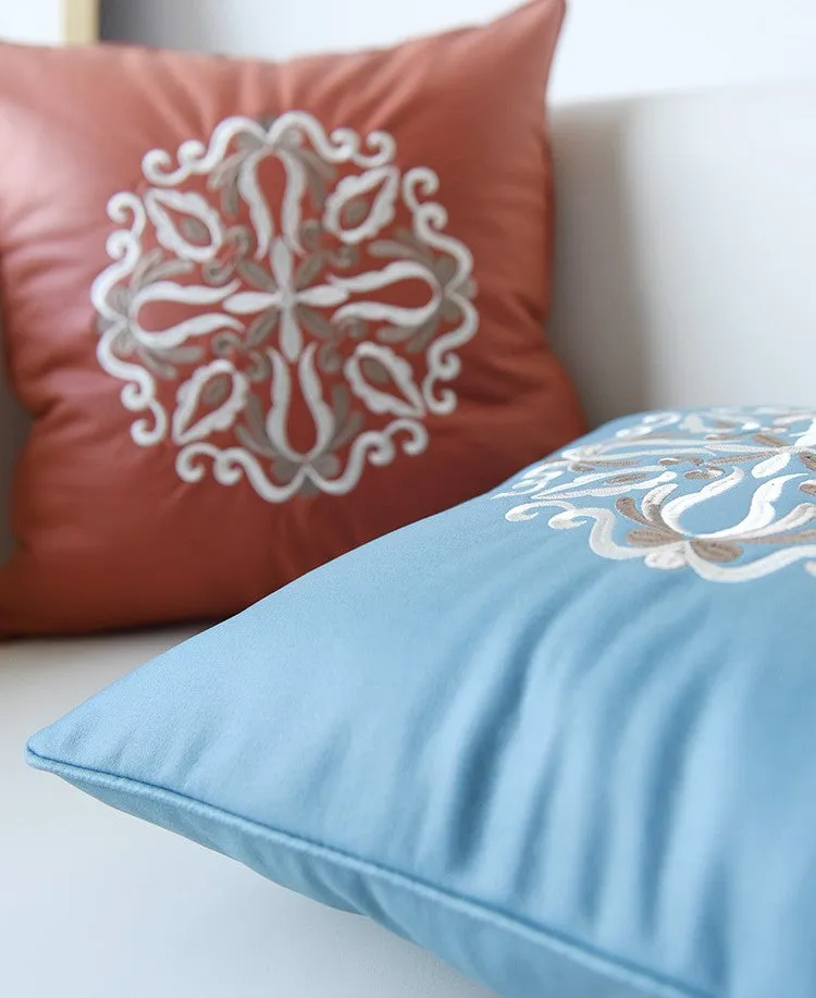 Modern Sofa Pillows, Flower Pattern Decorative Throw Pillows, Contemporary Throw Pillows, Large Decorative Pillows for Living Room