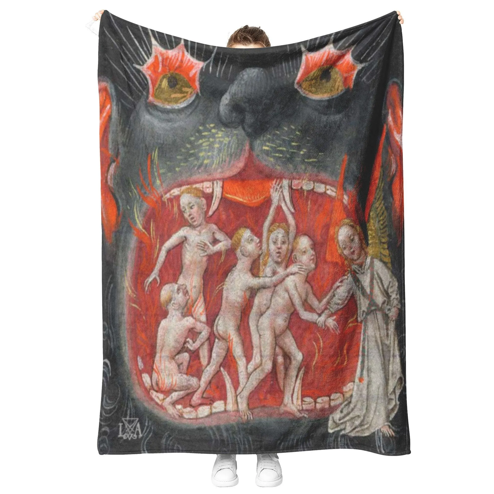 Mouth of Hell Demonic Fleece & Sherpa Blanket