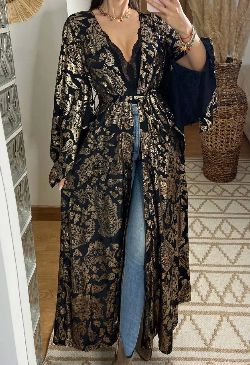 Natural Kaftan Maxi Dress