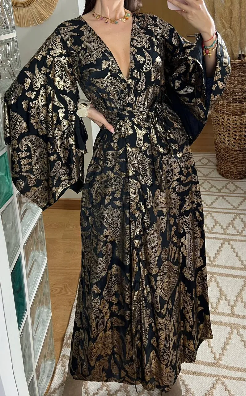 Natural Kaftan Maxi Dress