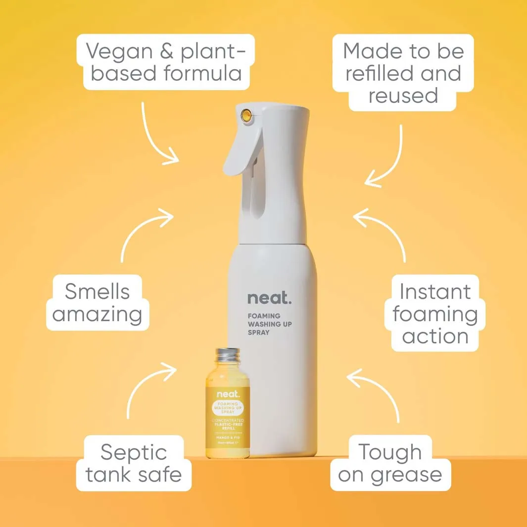 Neat Foaming Washing Up Spray - Recycled Plastic Bottle