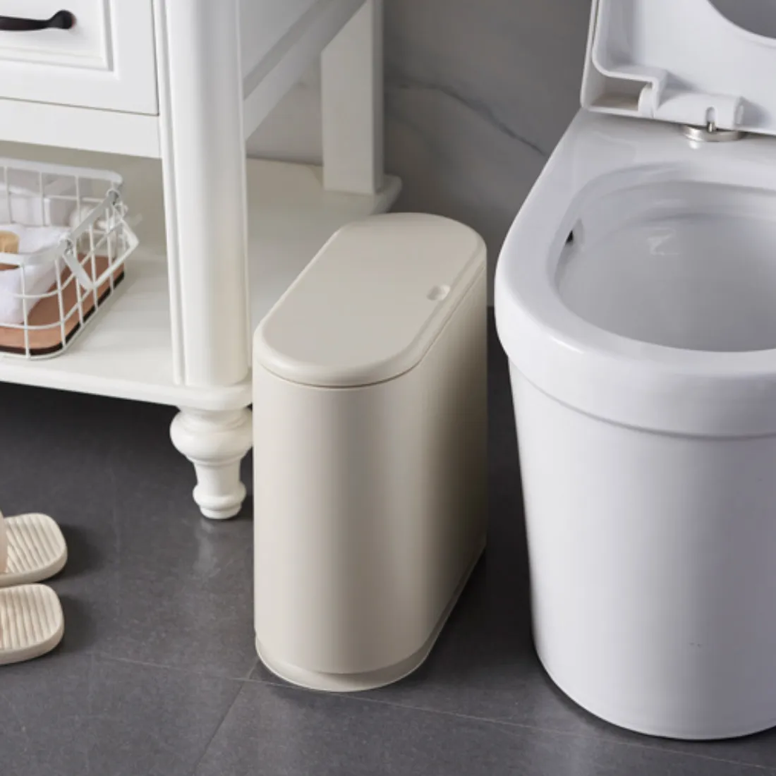 NORDIC Dustbin | Pushpod | Waste Bin | 10L | Multiple Colors | Trash Bin | Kitchen Bin