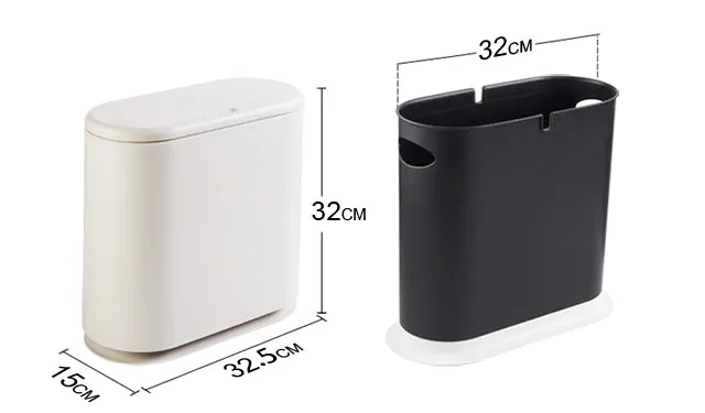 NORDIC Dustbin | Pushpod | Waste Bin | 10L | Multiple Colors | Trash Bin | Kitchen Bin