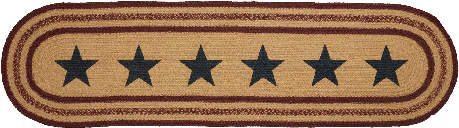 Potomac Jute Runner Stencil Stars 13x48
