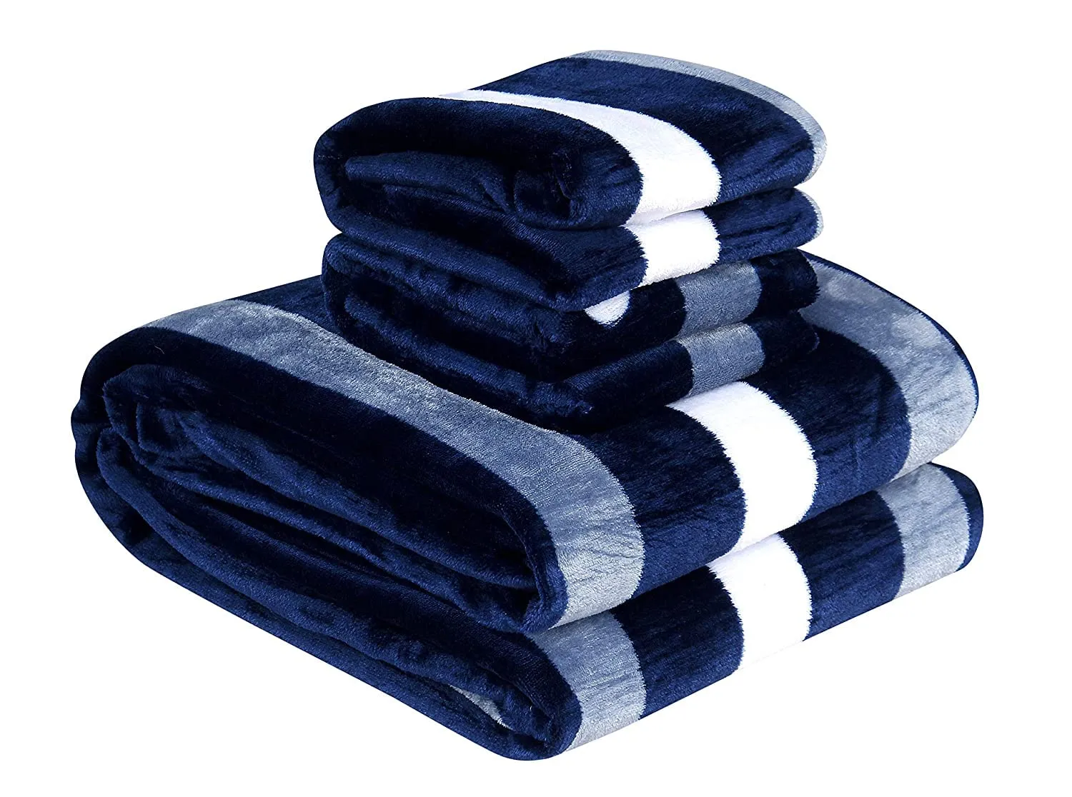 RD TREND 190 GSM Flannel Warm bedsheets for Winter Double Flat Size (90 x 100 Inches) with 2 Pillow Cover Size (18x28 Inches) Color-Blue Flannel