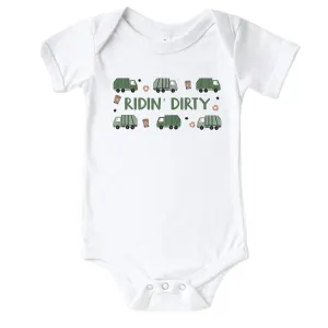 Ridin' Dirty Graphic Bodysuit | White